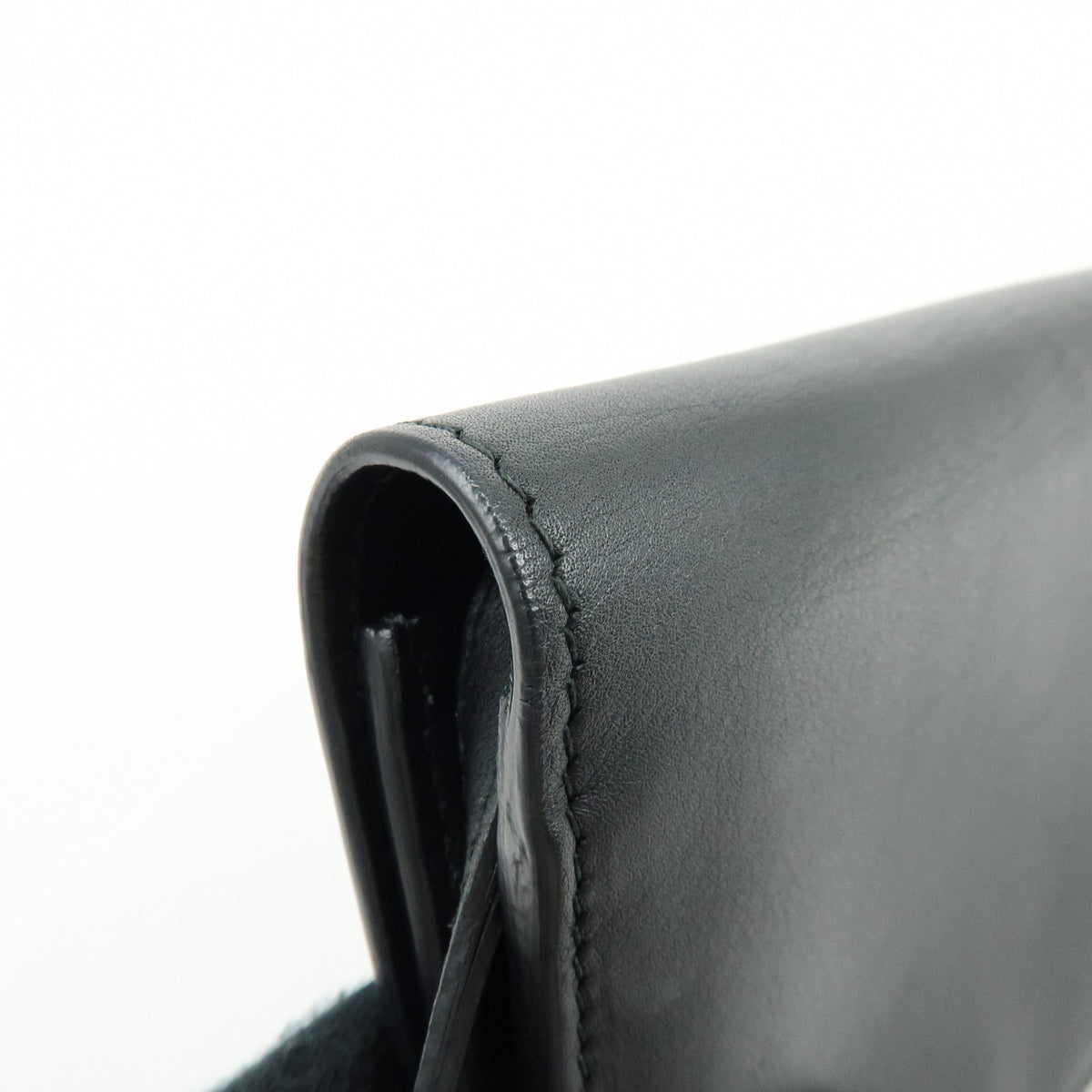 GUCCI Interlocking G Leather Shoulder Bag Crossbody Bag Black 369664