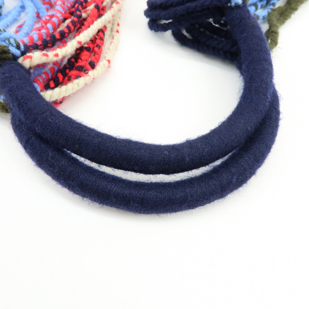 MARINI Market Polyester Leather Hammock Bag Shoulder Bag Navy Blue Red