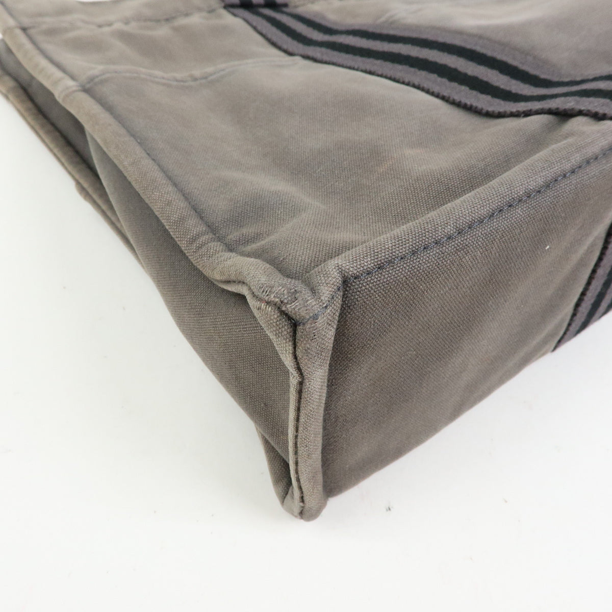 HERMES Herline Fourre Tout MM Canvas Tote Bag Grey Black