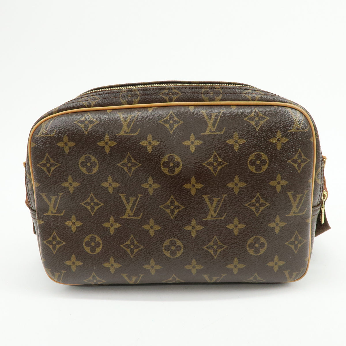 Louis Vuitton Monogram Reporter PM Shoulder Crossbody Bag Brown M45254