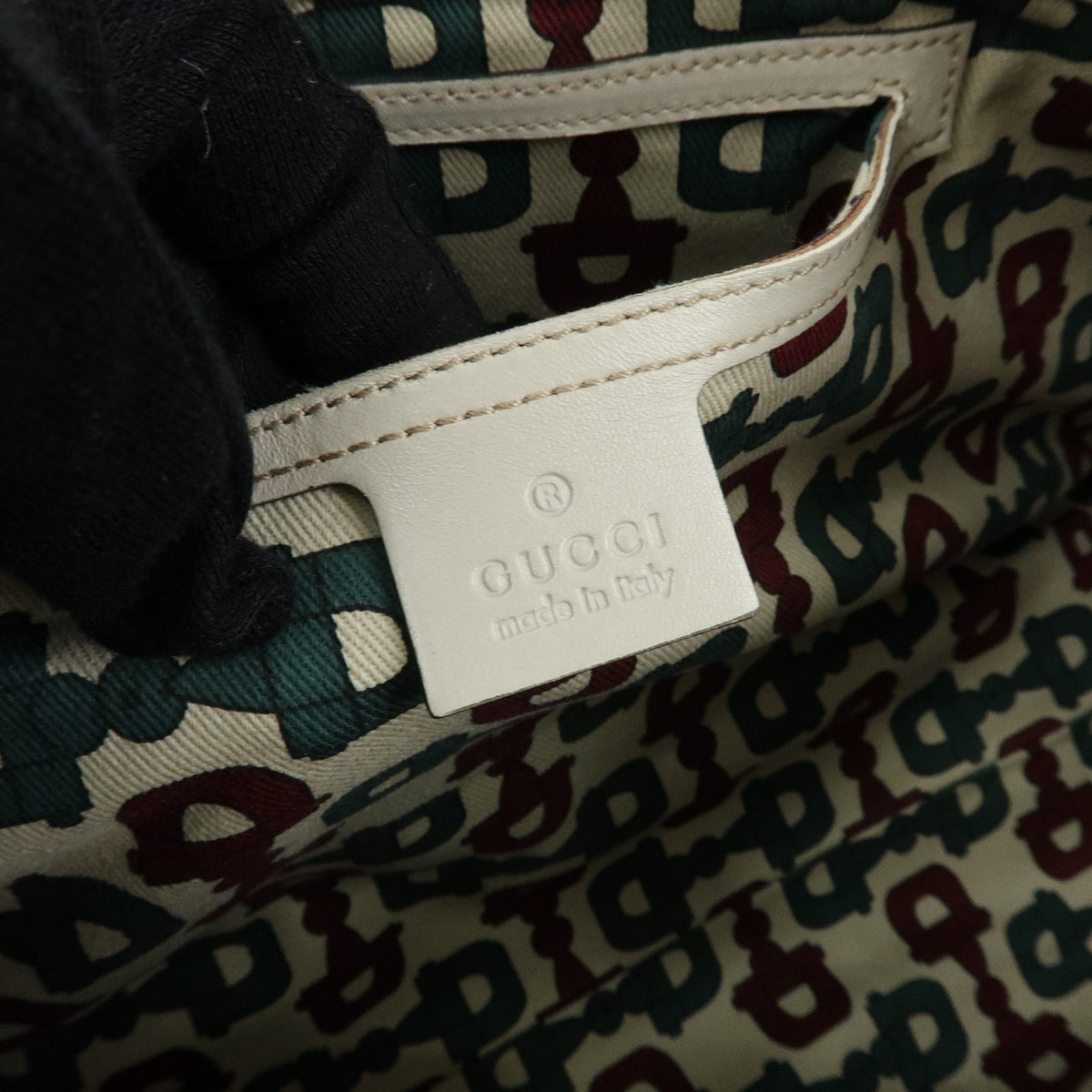 GUCCI Jackie Guccissima Leather Shoulder Bag Hand Bag Ivory 203494
