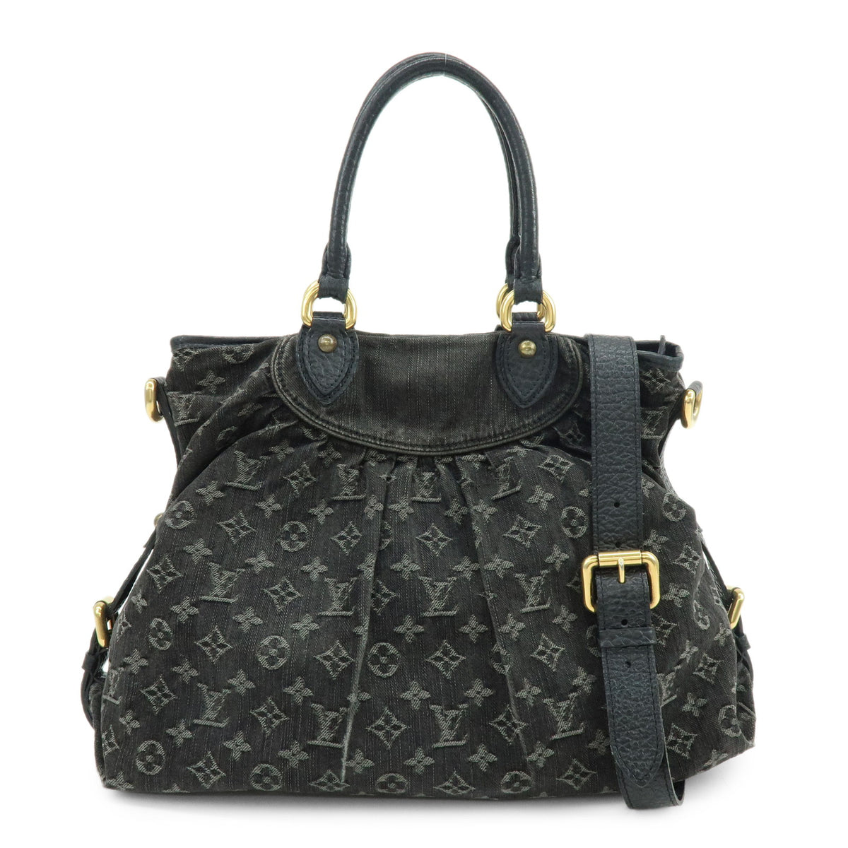 Louis Vuitton Monogram Denim Neo Cabby MM 2Way Bag Noir M95351