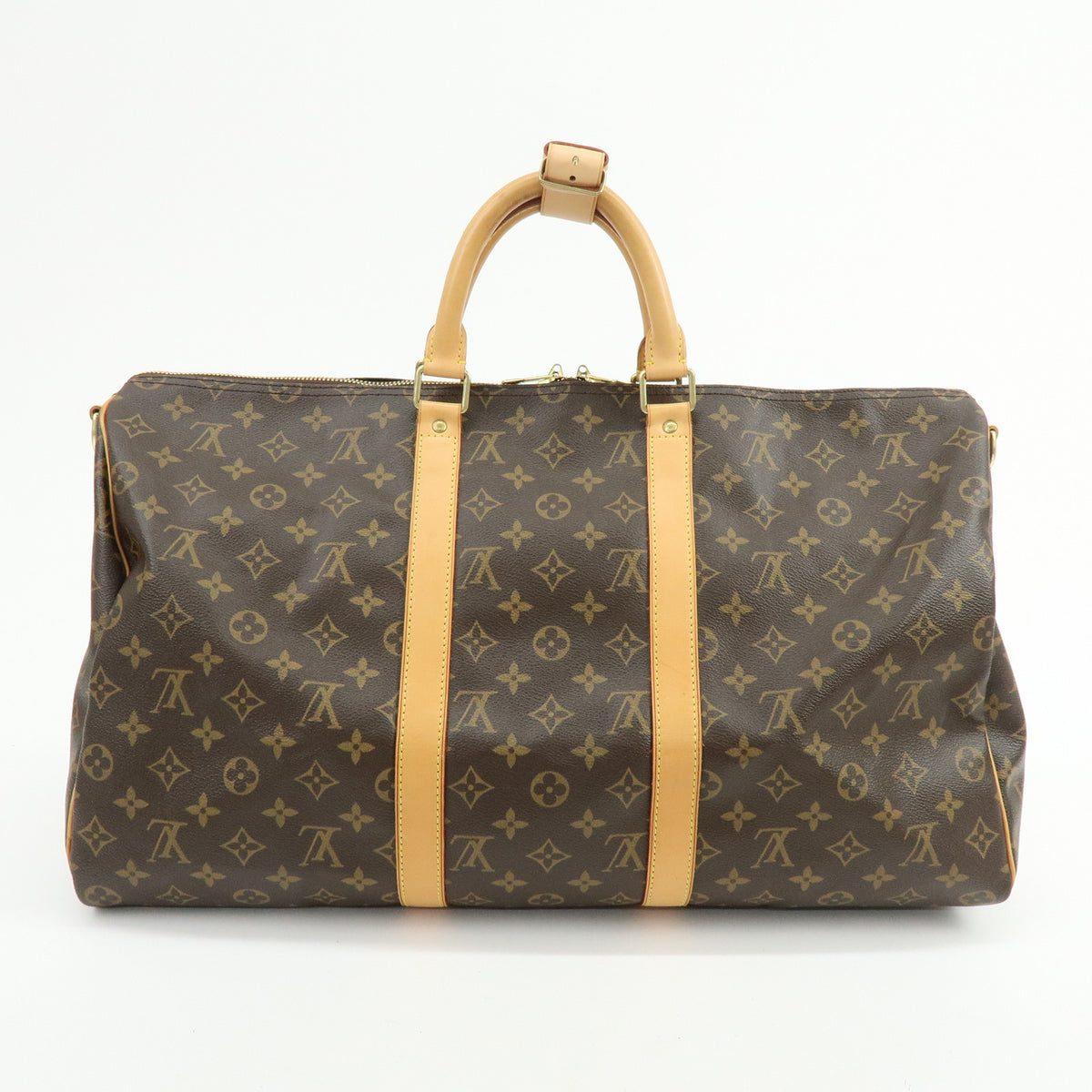Louis Vuitton Monogram Keep All Bandouliere 50 Boston Bag Brown M41416