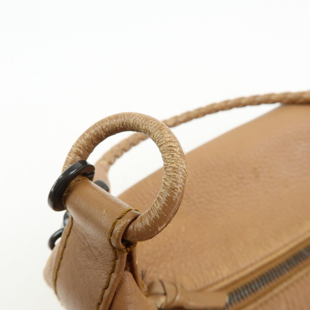 BOTTEGA VENETA Intrecciato Leather Shoulder Bag Hand Bag Brown