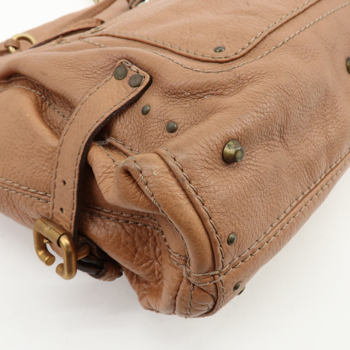 Chloe Paddington Hobo Leather Shoulder Bag Brown