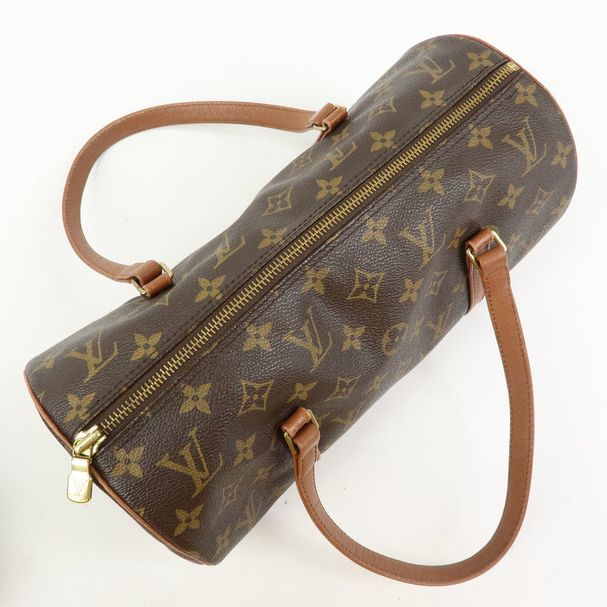 Louis Vuitton Monogram Papillon 30 Hand Bag Brown M51365
