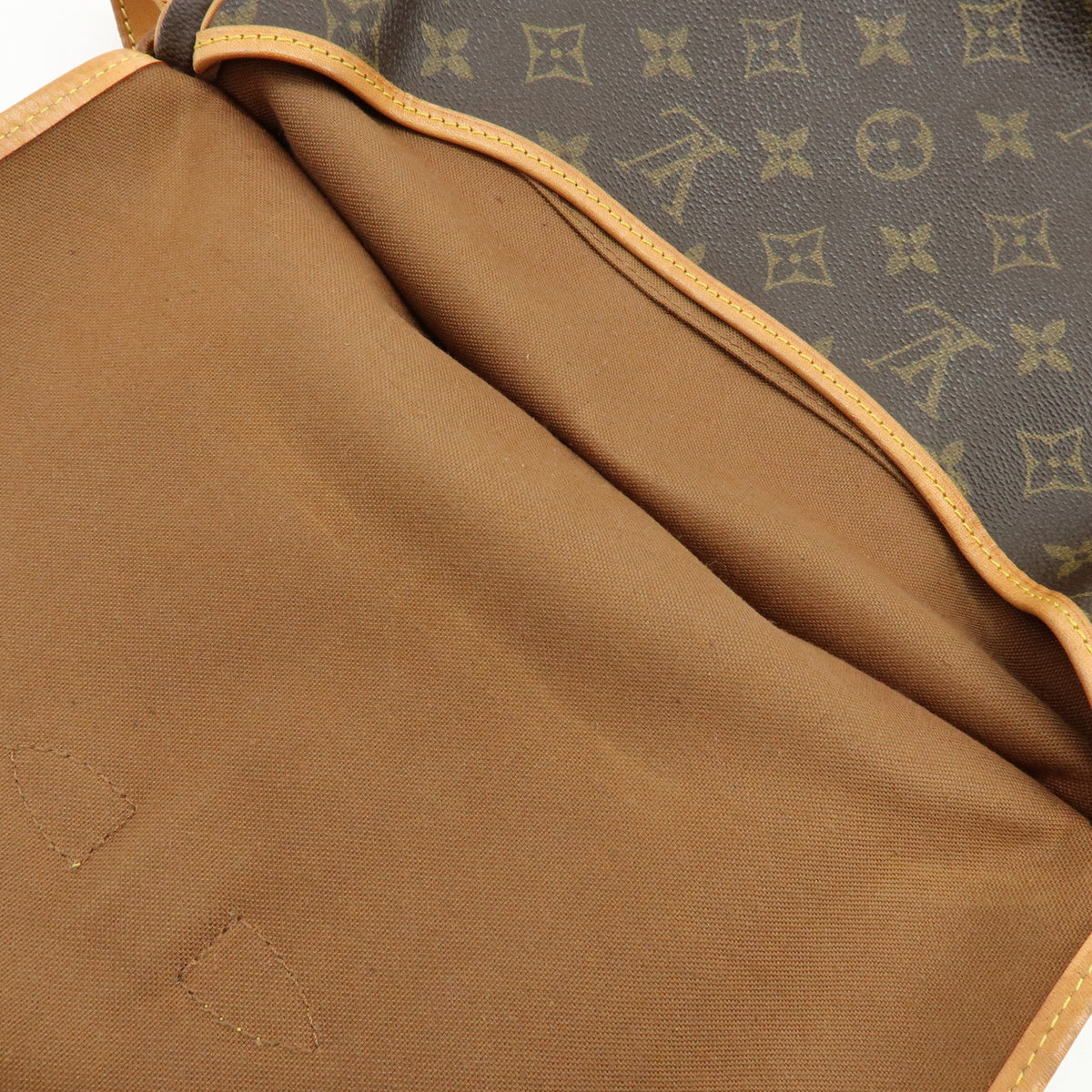 Louis Vuitton Monogram Saumur 30 Canvas Shoulder Leather Bag M42256