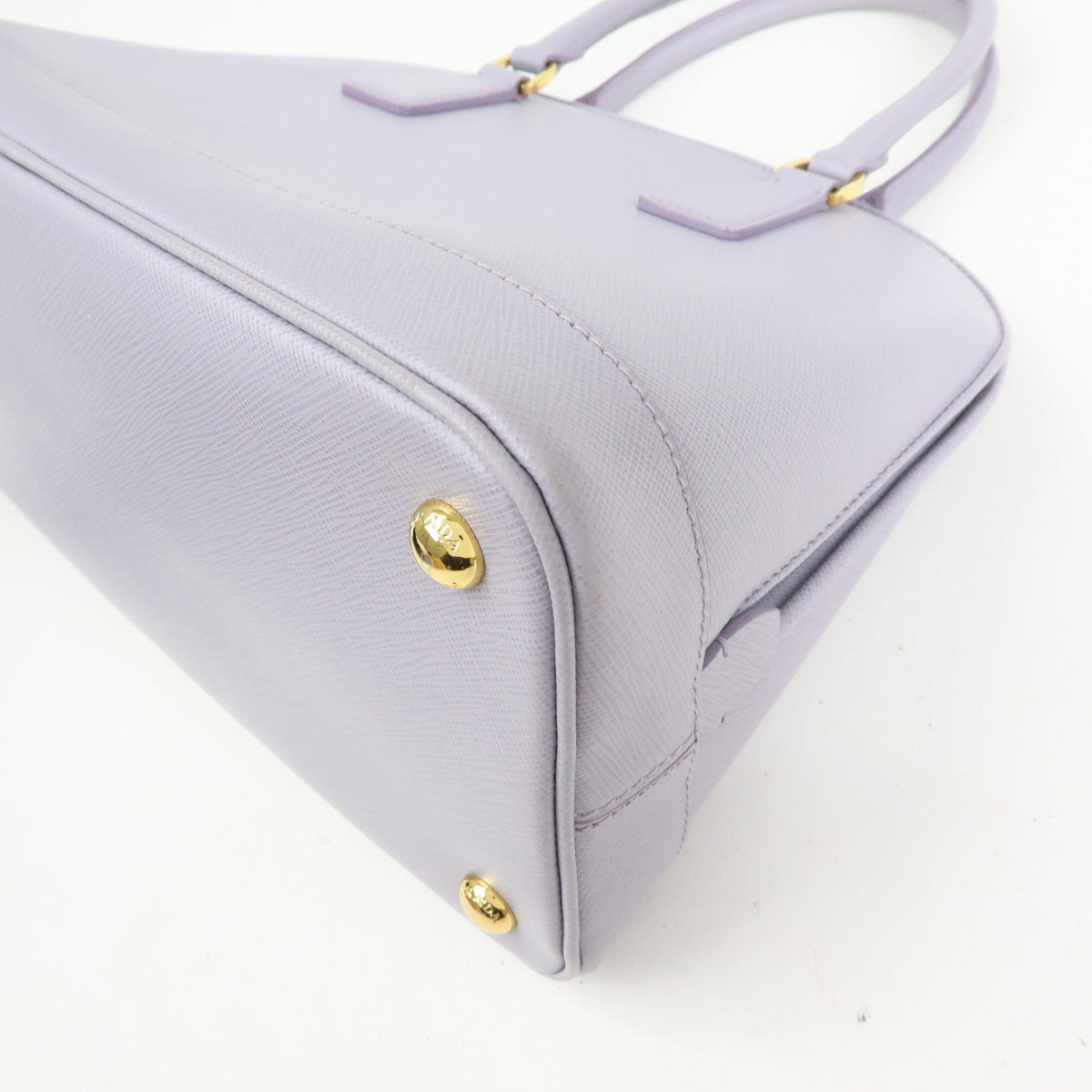PRADA Triangle Logo Promenado Saffiano Leather 2Way Bag  Purple BN2567