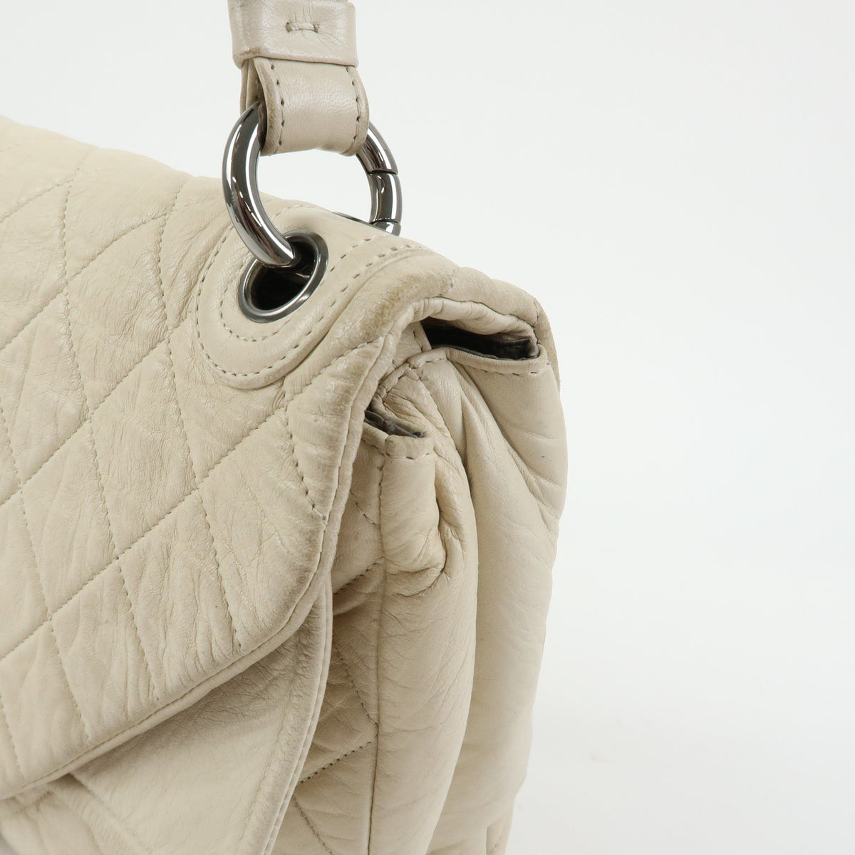 CHANEL Matelasse COCO Mark Calf Leather Double Flap Shoulder Bag