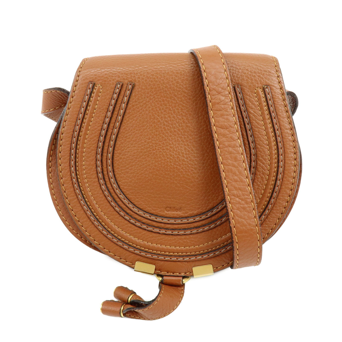 Chloe Mercy Leather Shoulder Bag Crossbody Bag Brown