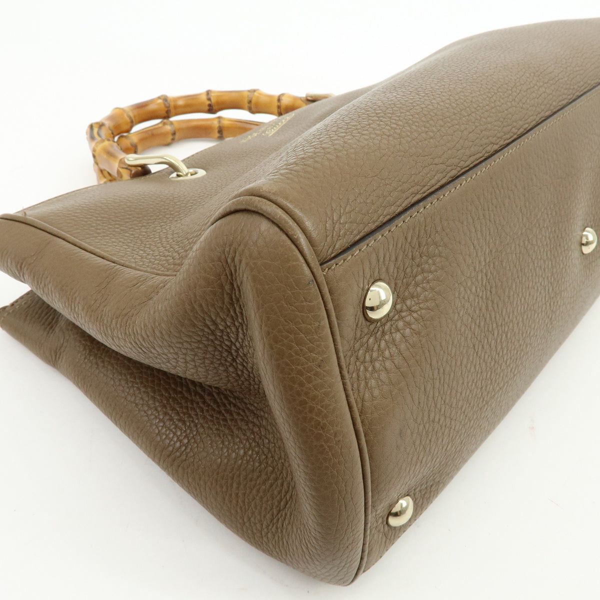 GUCCI Bamboo Shopper Medium Leather 2Way Bag Shoulder Bag 323660