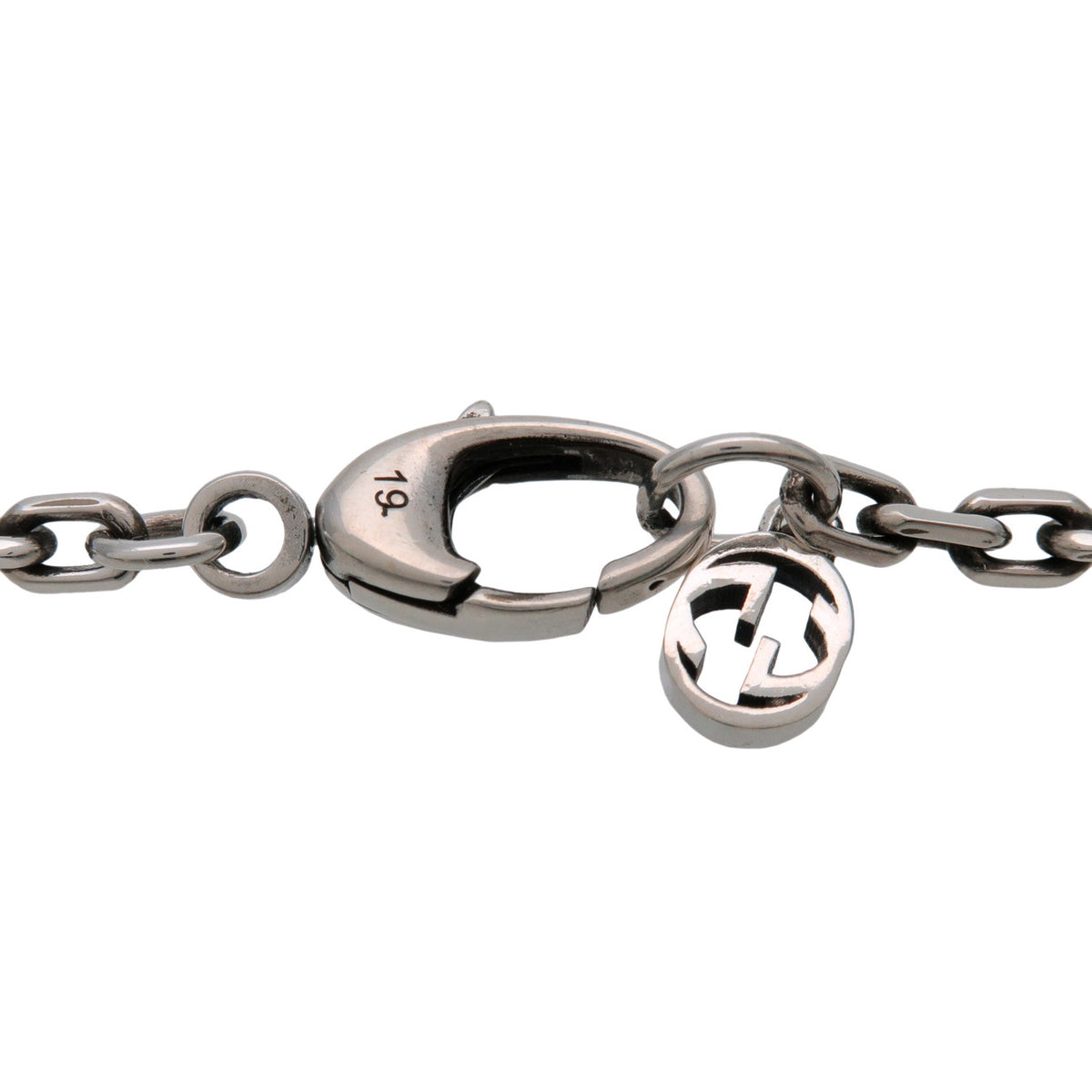 GUCCI Interlocking G Chain Bracelet #19 SV925 Silver 627749-J8400-0701
