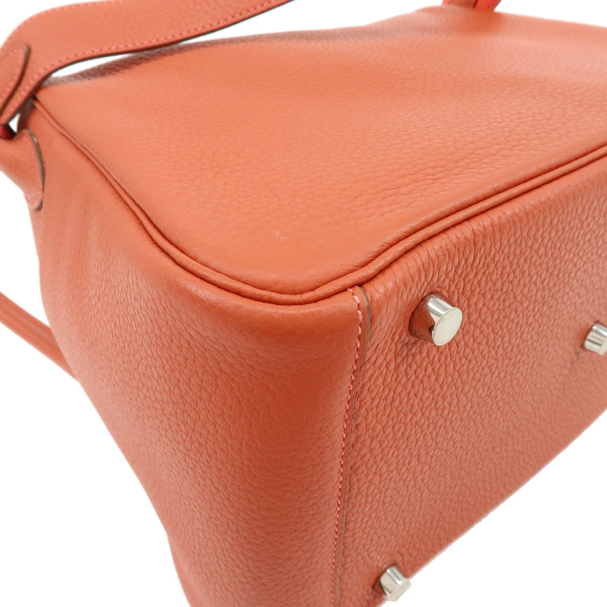 HERMES Lindy 30 Taurillon Clemence 2Way Bag □R Stamped Rouge Pivoine