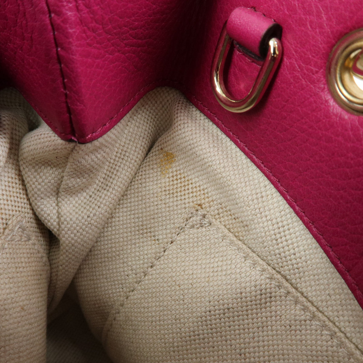GUCCI Bamboo Mini Shopper Leather 2Way Bag Hand Bag Pink Purple 368823