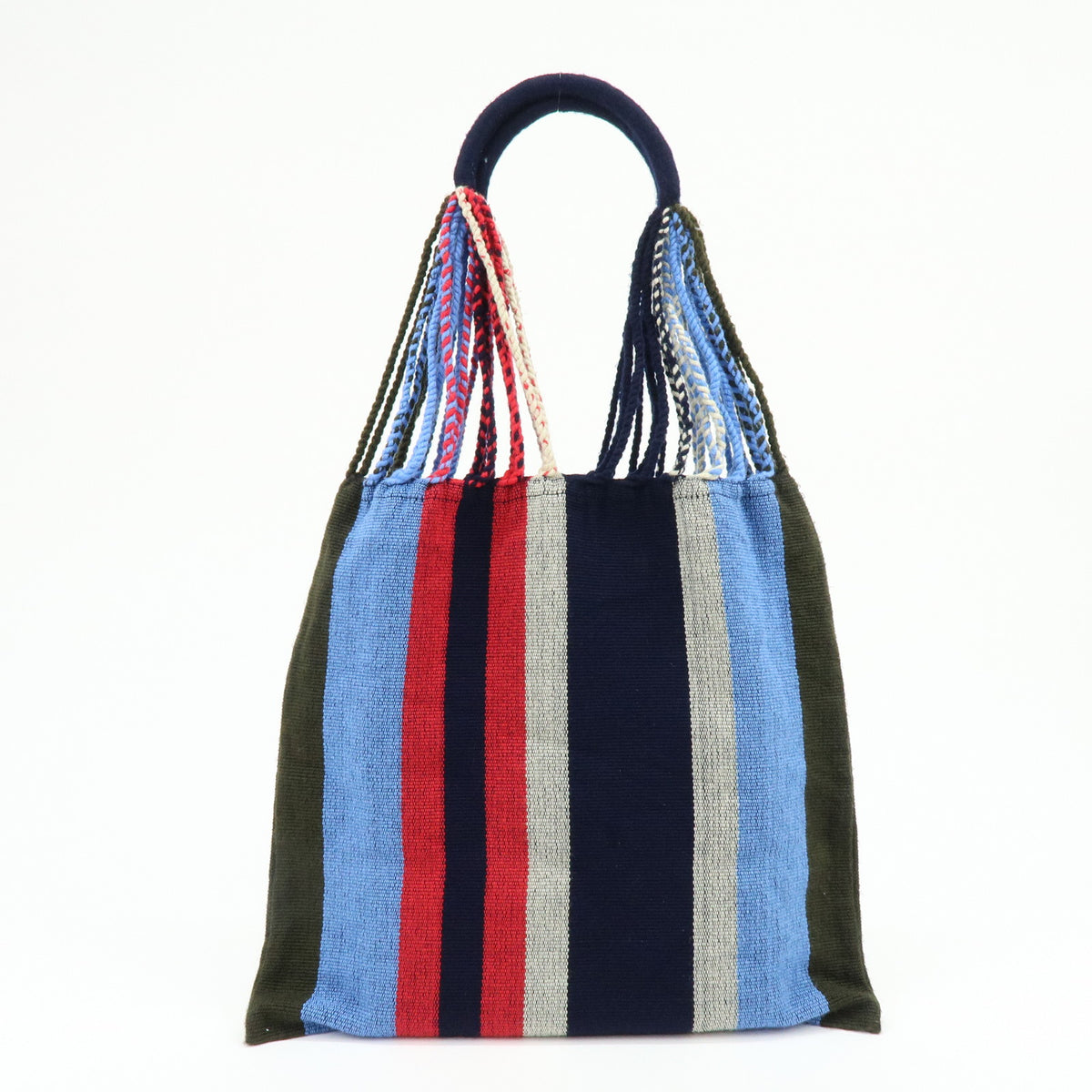 MARINI Market Polyester Leather Hammock Bag Shoulder Bag Navy Blue Red