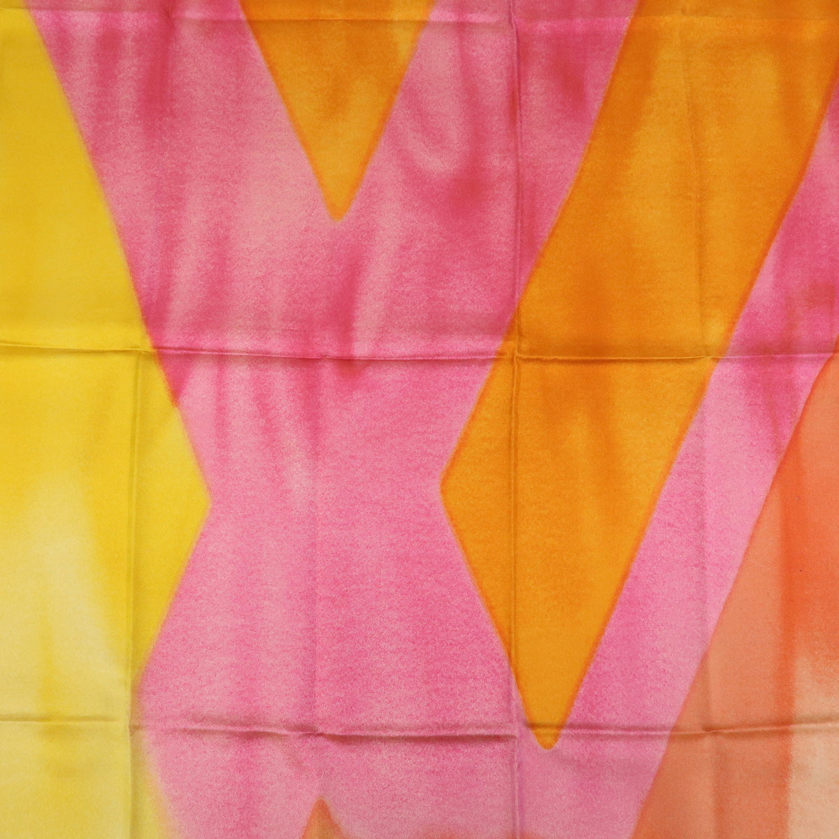 Louis Vuitton LV Logo Silk 100% Scarf Gradation Orange Fuchsia Mustard