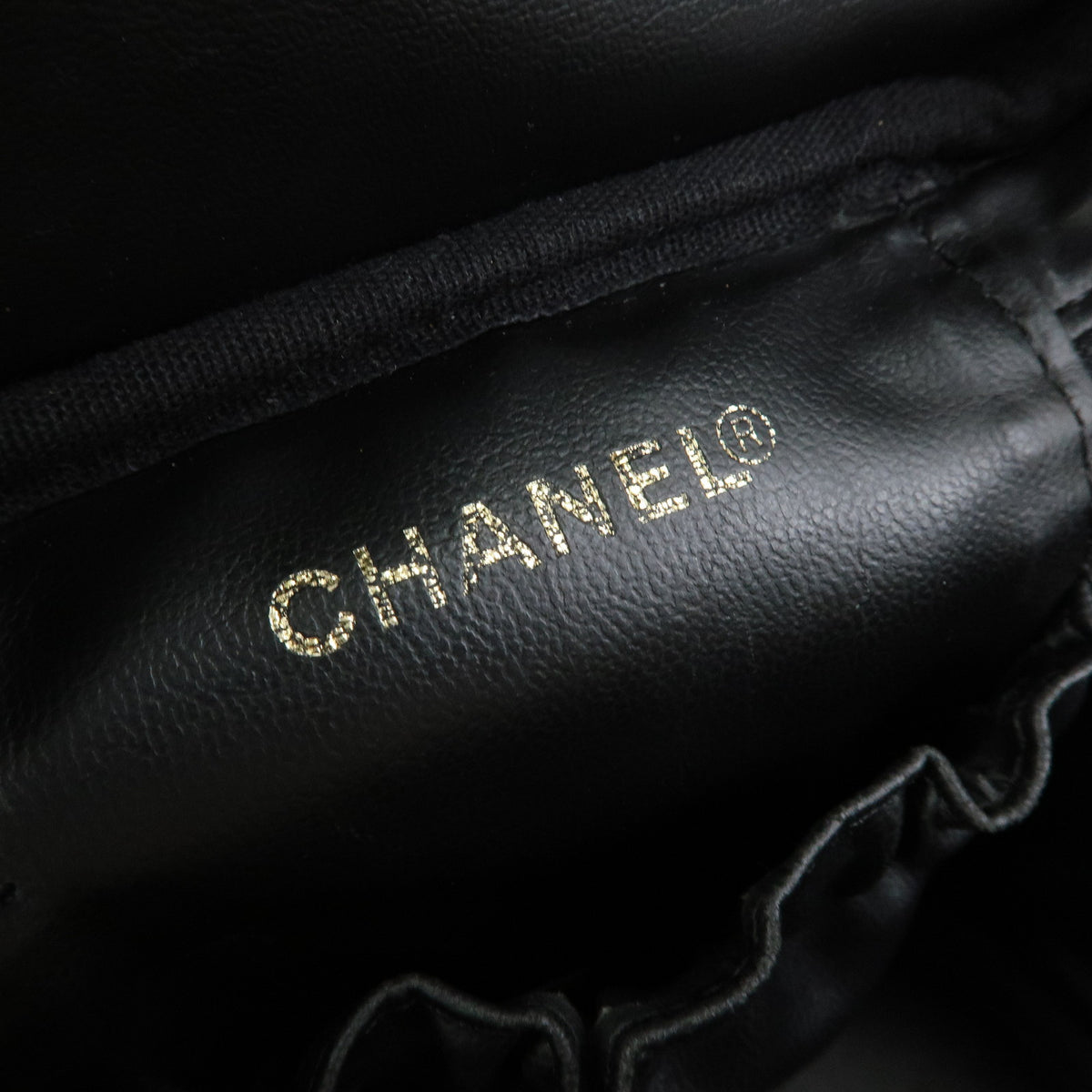 CHANEL COCO Mark Caviarskin Vanity Bag Hand Bag Black A01998