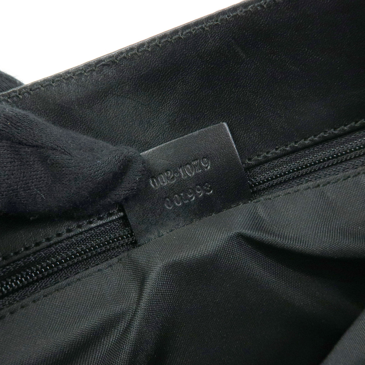GUCCI GG Canvas Leather Mini Tote Bag Hand Bag Black 002・1079