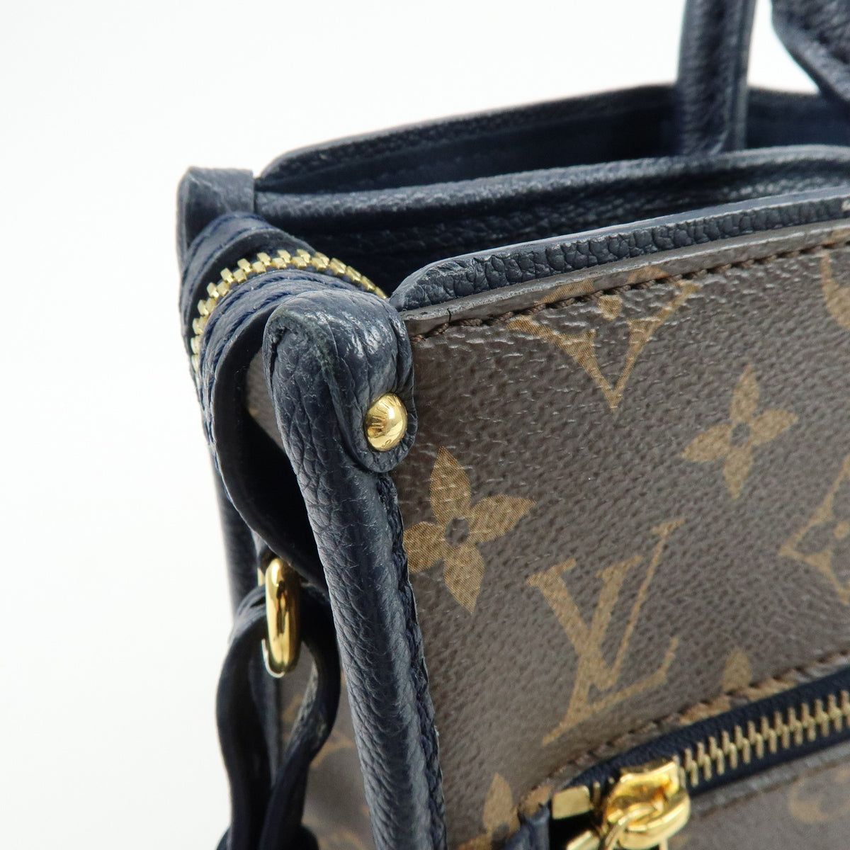 Louis Vuitton Monogram Popincourt PM 2Way Hand Bag Brown Marine M43434
