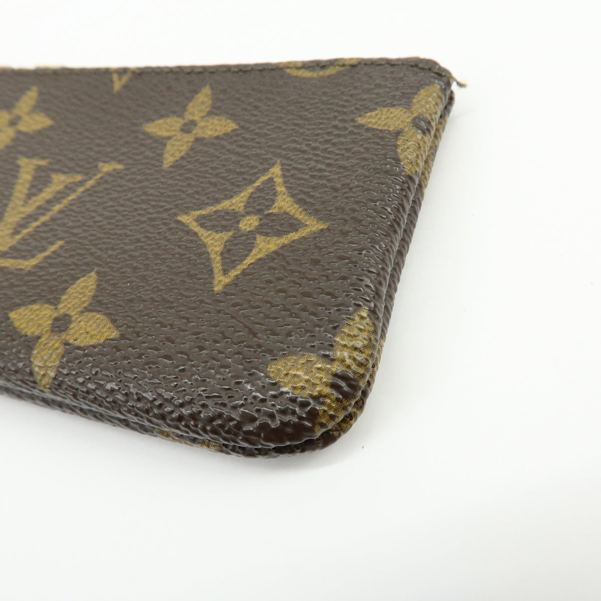 Louis Vuitton Monogram Pochette Cles Coin Case Key Case Brown M62650