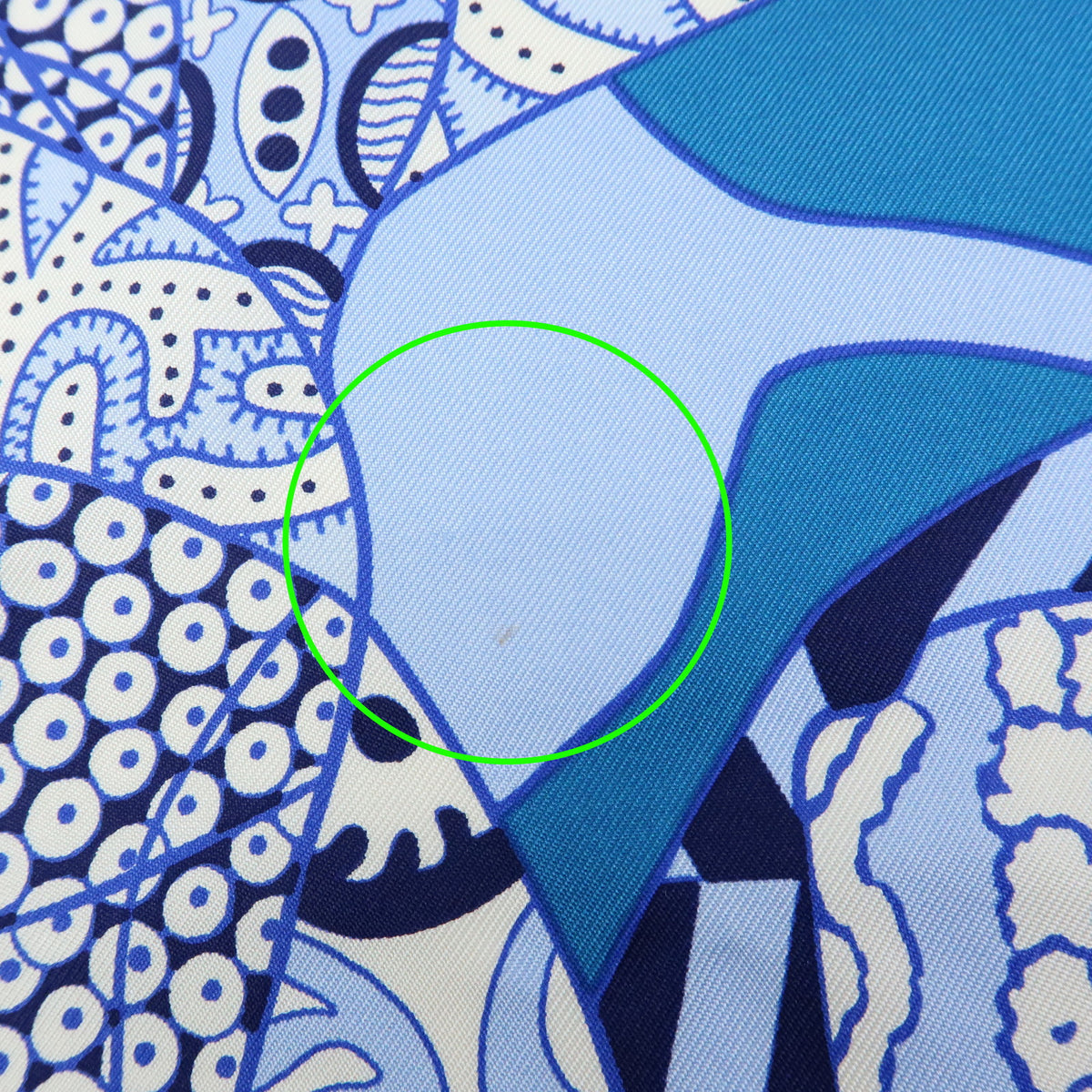 HERMES Carre 90 Silk Scarf 100% FLEURS DINDIENNES Blue White