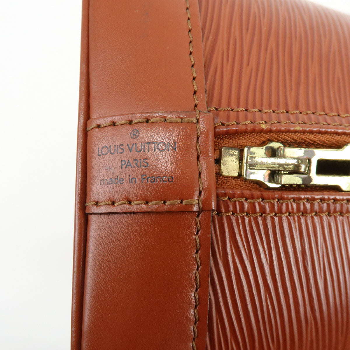 Louis Vuitton Epi Alma PM Leather Hand Bag Kenya Brown M52143