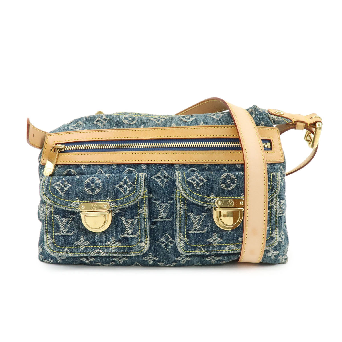 Louis Vuitton Monogram Denim Baggy PM 2Way Bag Shoulder Bag M95049