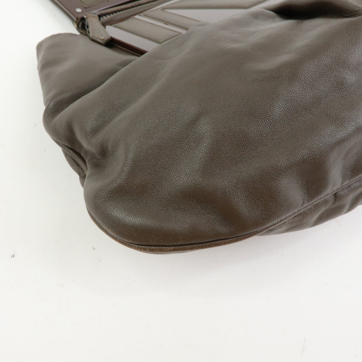 FENDI To You Leather Convertible 2Way Clutch Shoulder Bag 8BN179