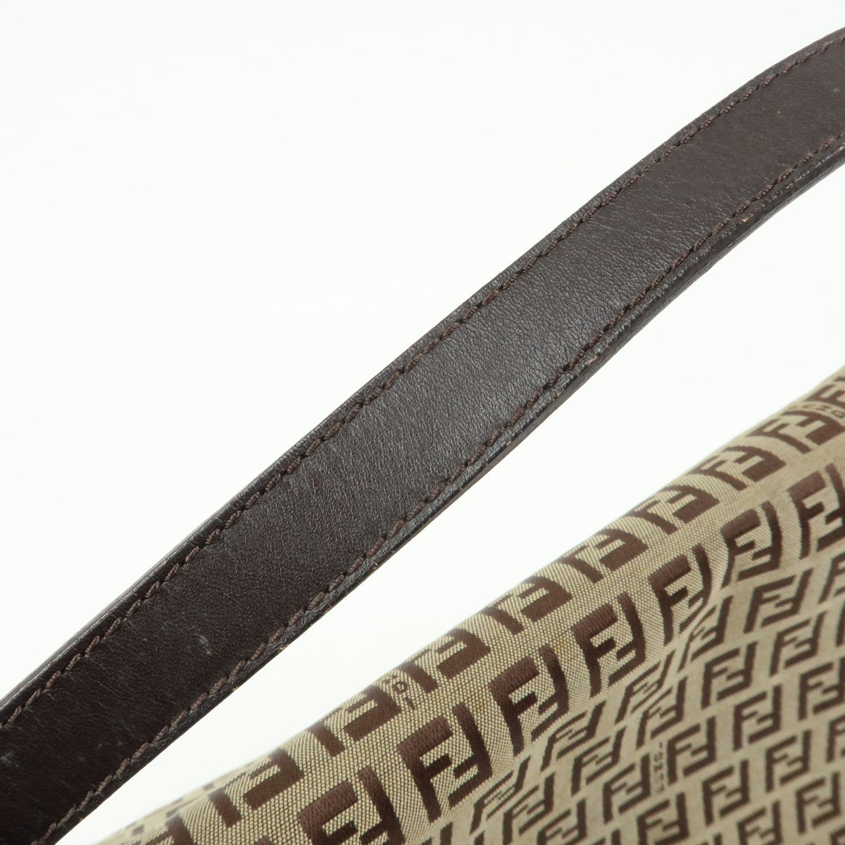 FENDI Mamma Baguette Zucchino Jaquard Leather Shoulder Bag 8BR001