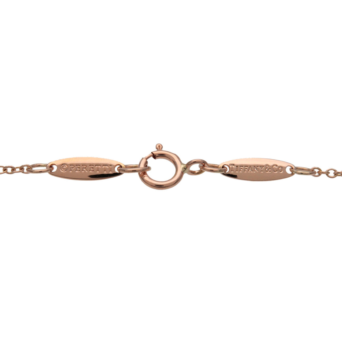 Tiffany & Co By The Yard 1P Diamond Necklace K18 750pg Rose Gold