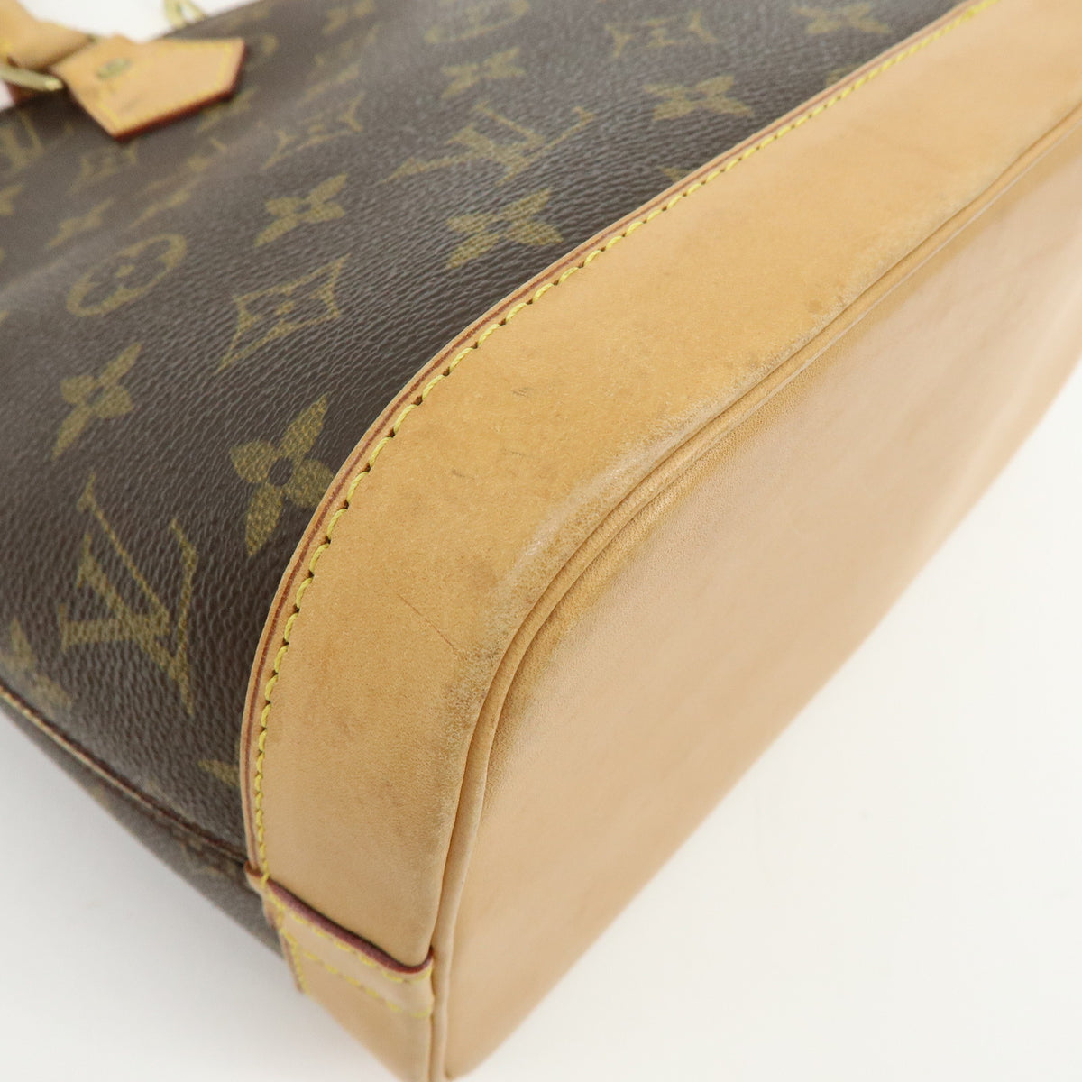 Louis Vuitton Monogram Alma PM Canvas Leather Hand Bag Brown M51130