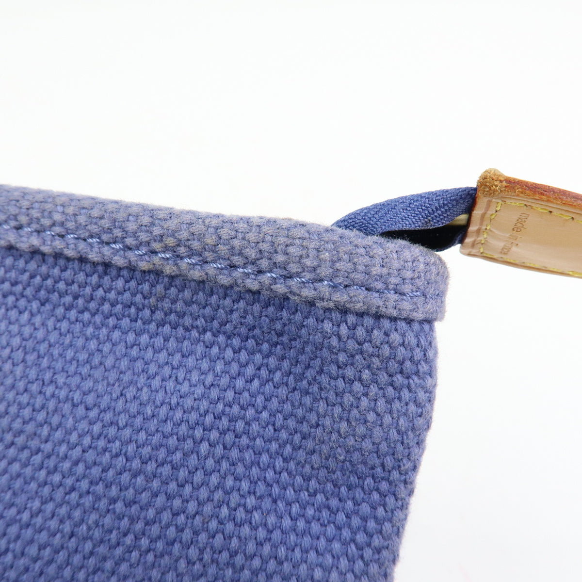 Louis Vuitton Antigua Canvas Leather Pochette Plate Pouch Blue M40070