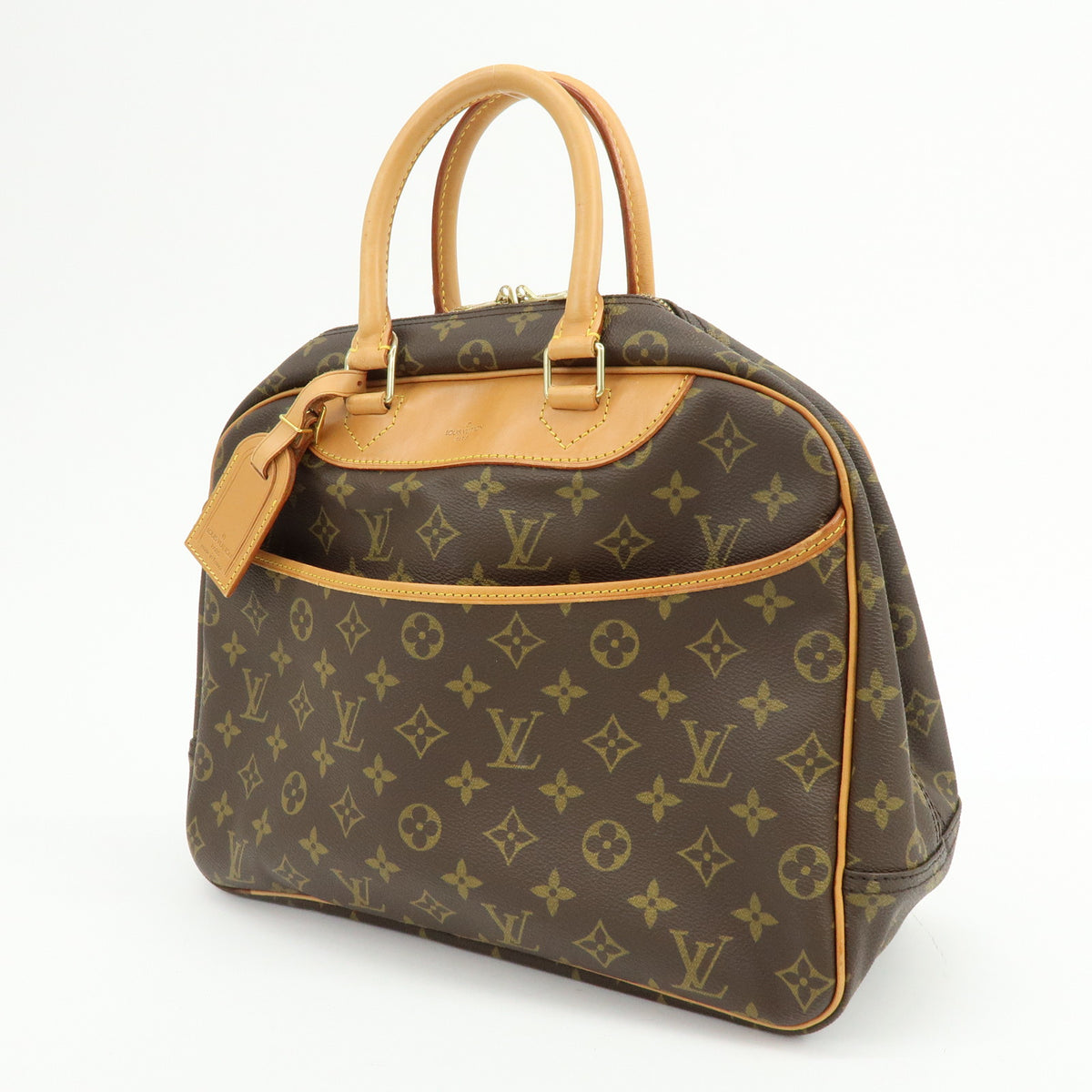 Louis Vuitton Monogram Deauville Canvas Hand Bag Brown M47270