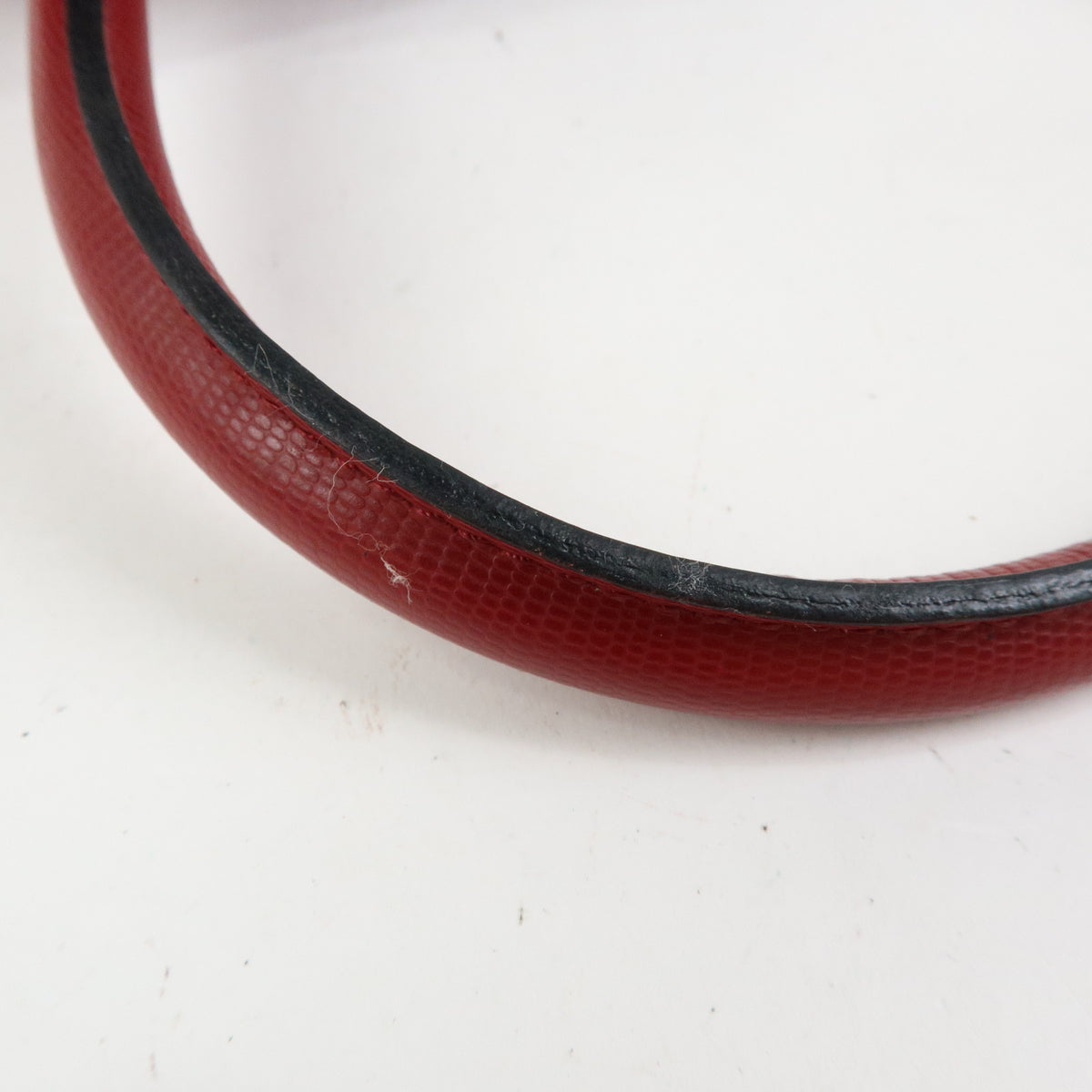 CELINE Circle Logo Leather Dome Hand Bag Red