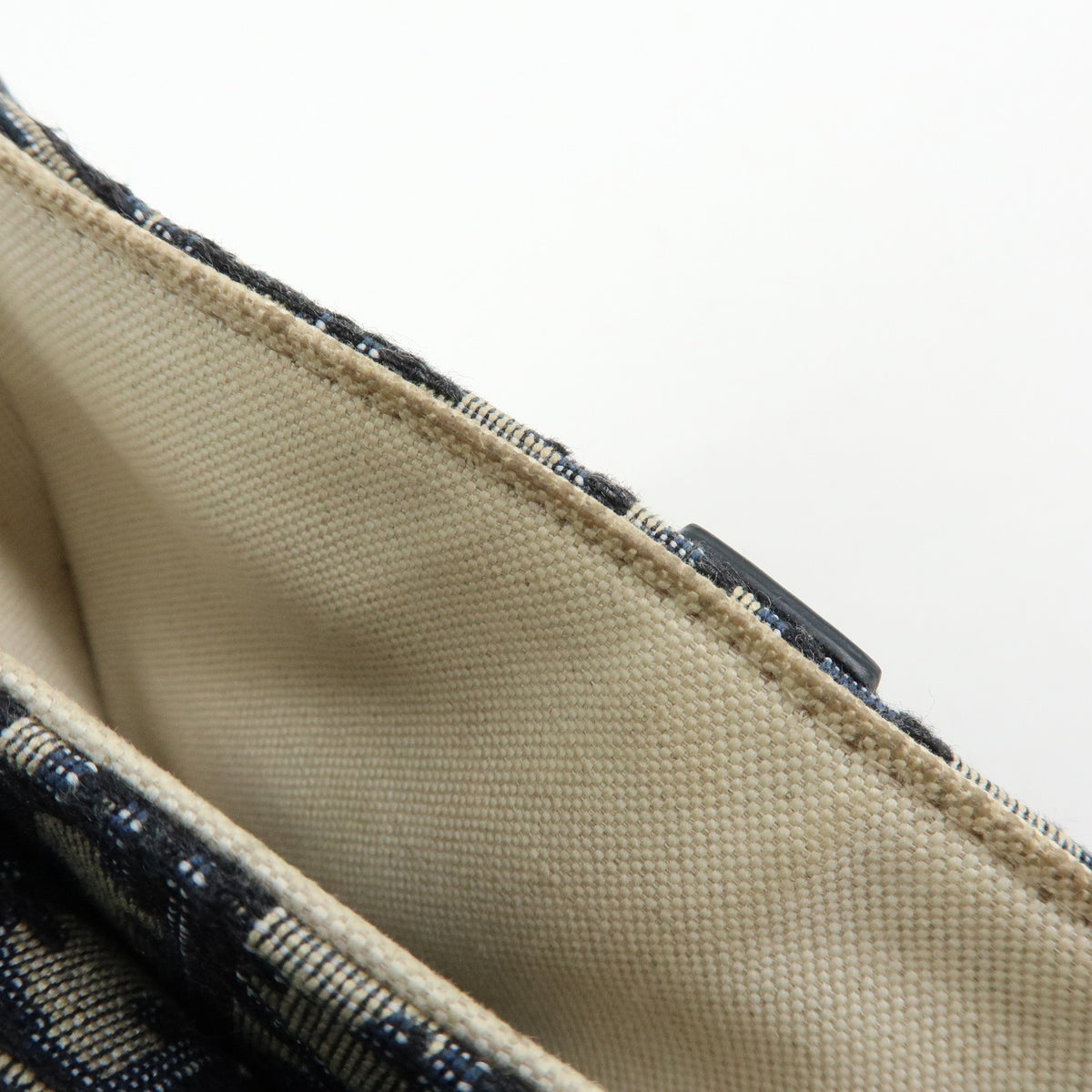 Christian Dior Trotter Saddle Jacquard Canvas Leather 2Way Bag Hand Bag