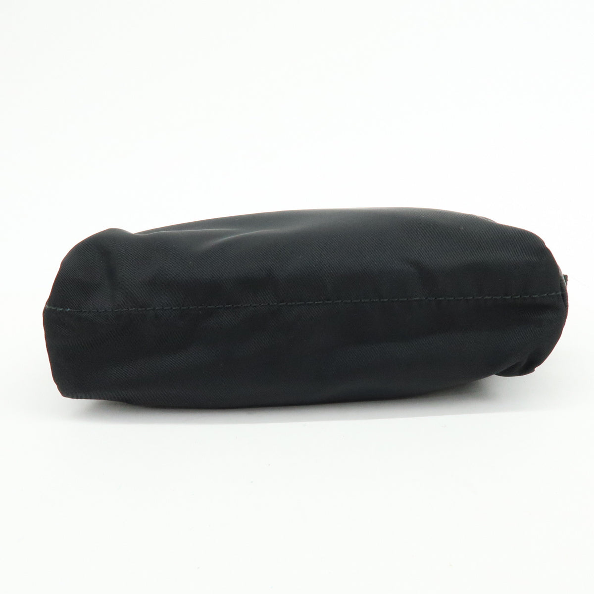 PRADA Triangle Logo Lot of 2 Nylon Pouch Cosmetic Case Black Khaki