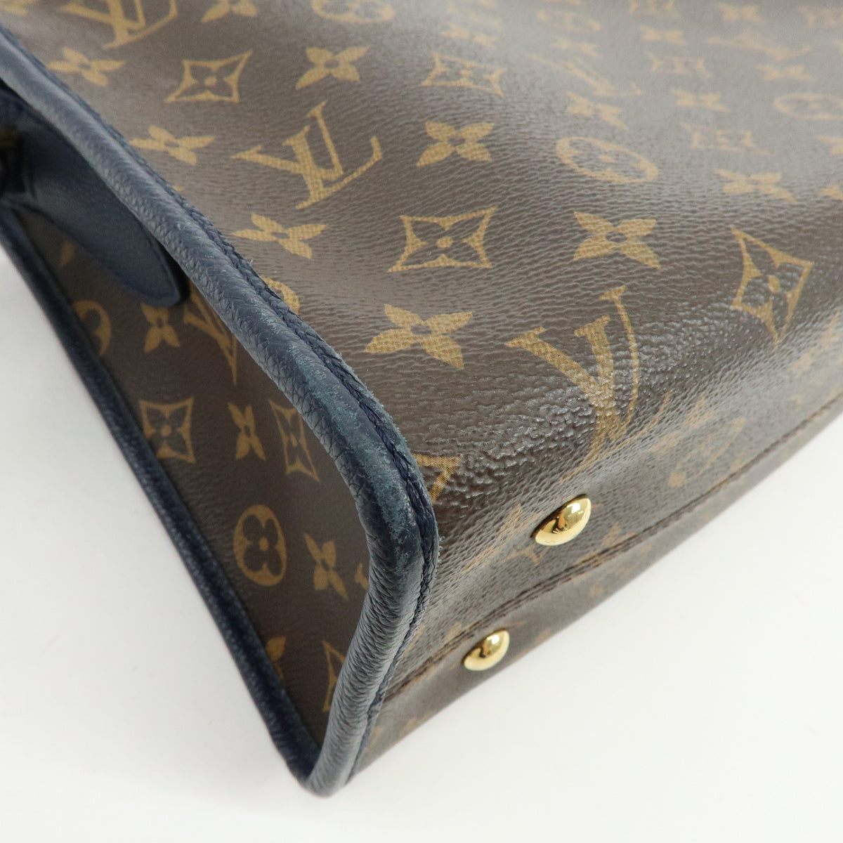Louis Vuitton Monogram Popincourt PM 2Way Hand Bag Brown Marine M43434