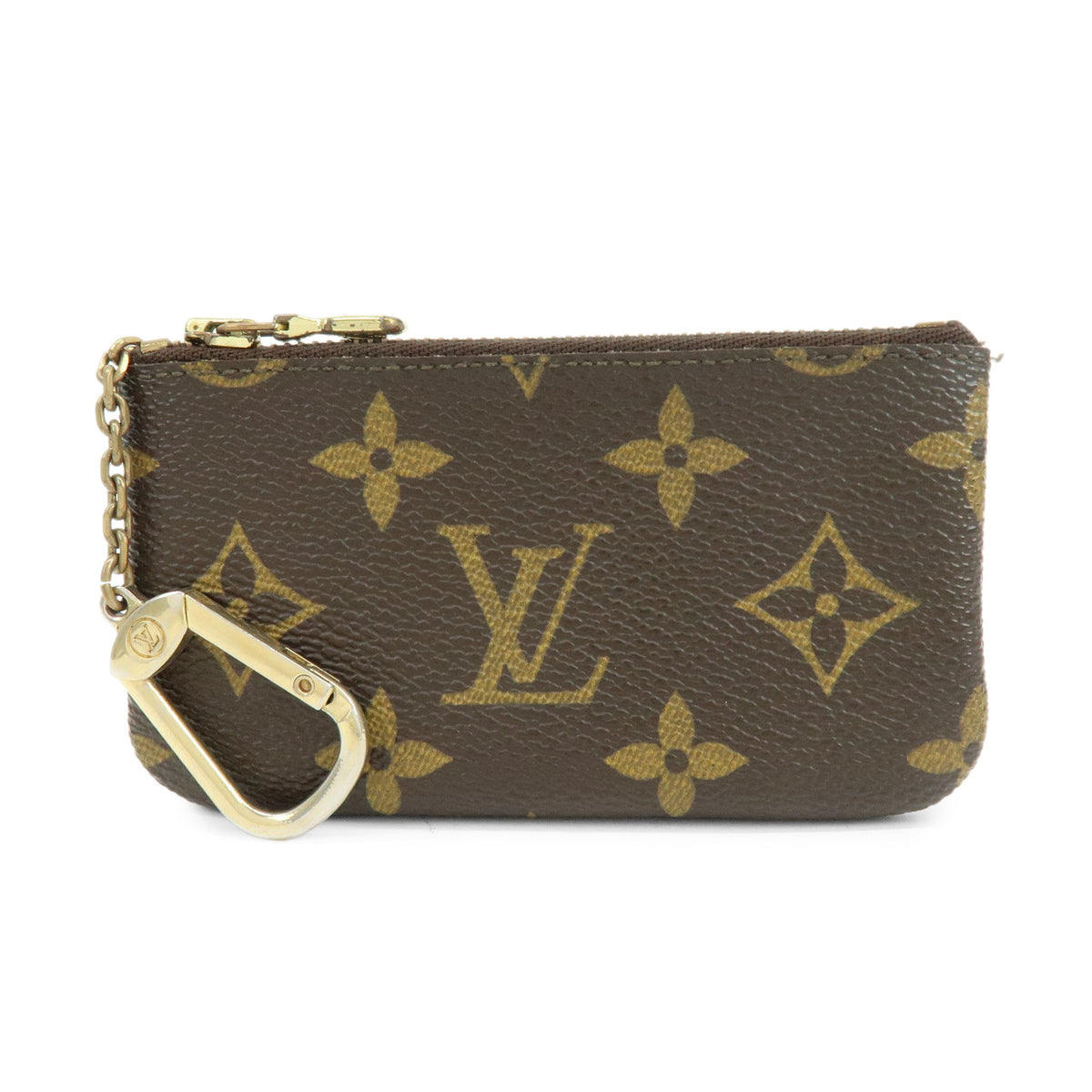 Louis Vuitton Monogram Pochette Cles Coin Case Key Case Brown M62650
