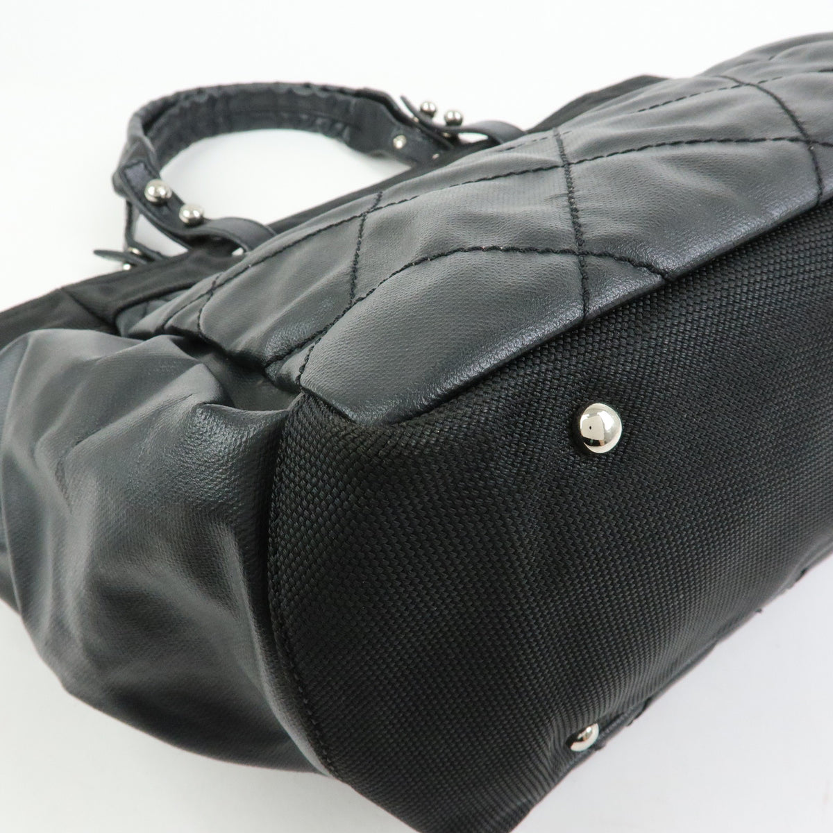 CHANEL Paris Biarritz GM PVC Leather Tote Bag Shoulder Bag Black