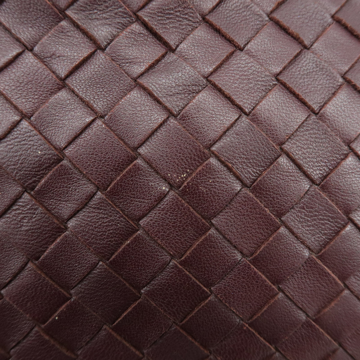 BOTTEGA VENETA intrecciato Leather Shoulder Bag Bordeaux Wine Red