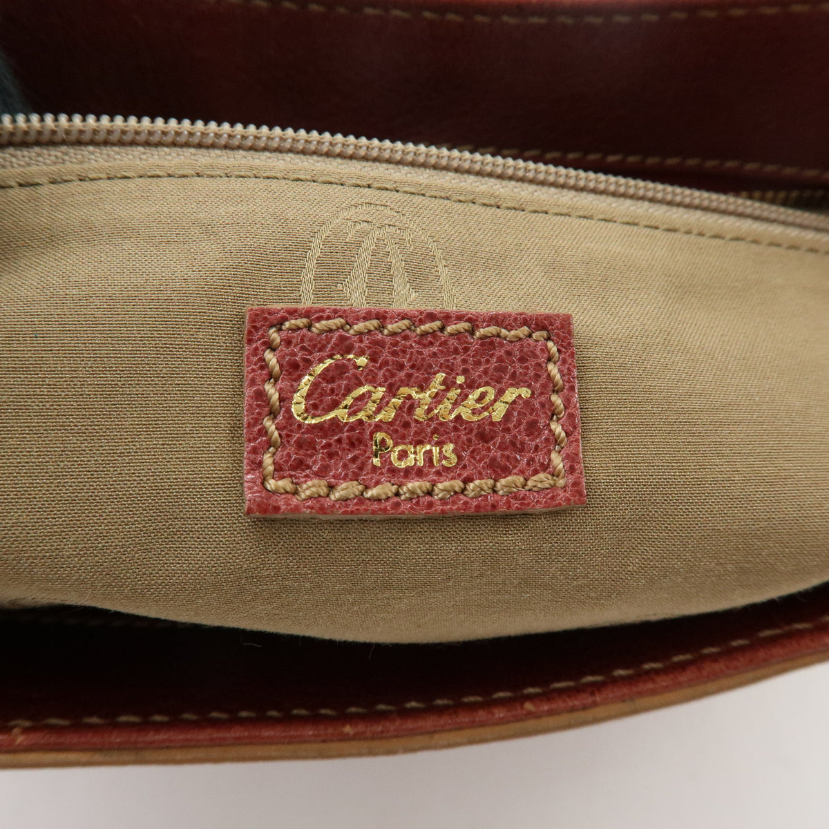 Cartier Marcello de Cartier Leather Hand Bag Tote Bag Red