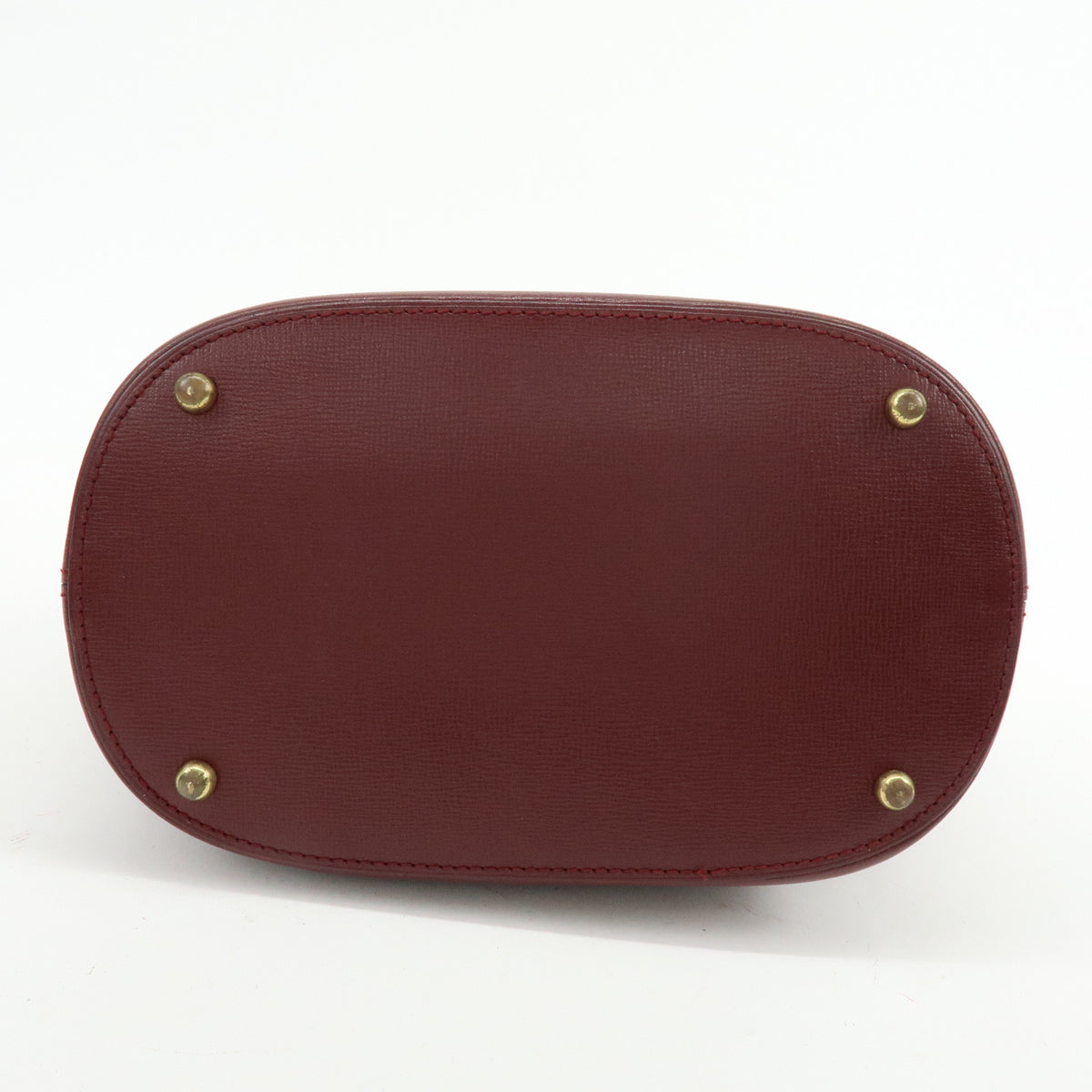 Cartier Must de Cartier Leather Drawstring Shoulder Bag Bordeaux