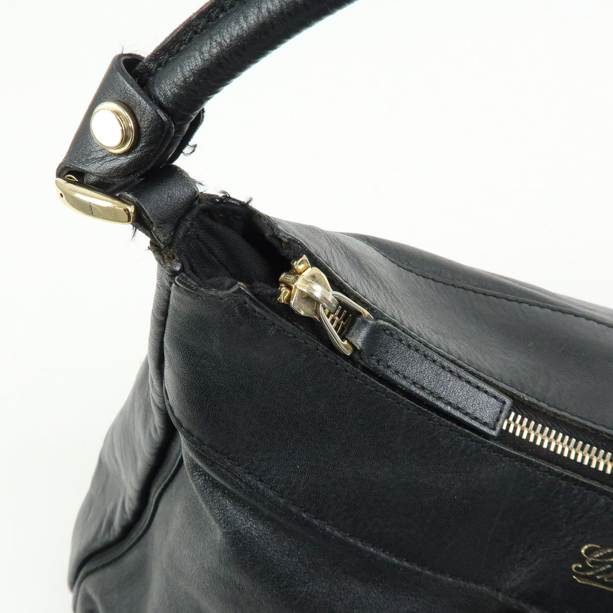 GUCCI Abbey Leather Shoulder Bag Hand Bag Black 189833