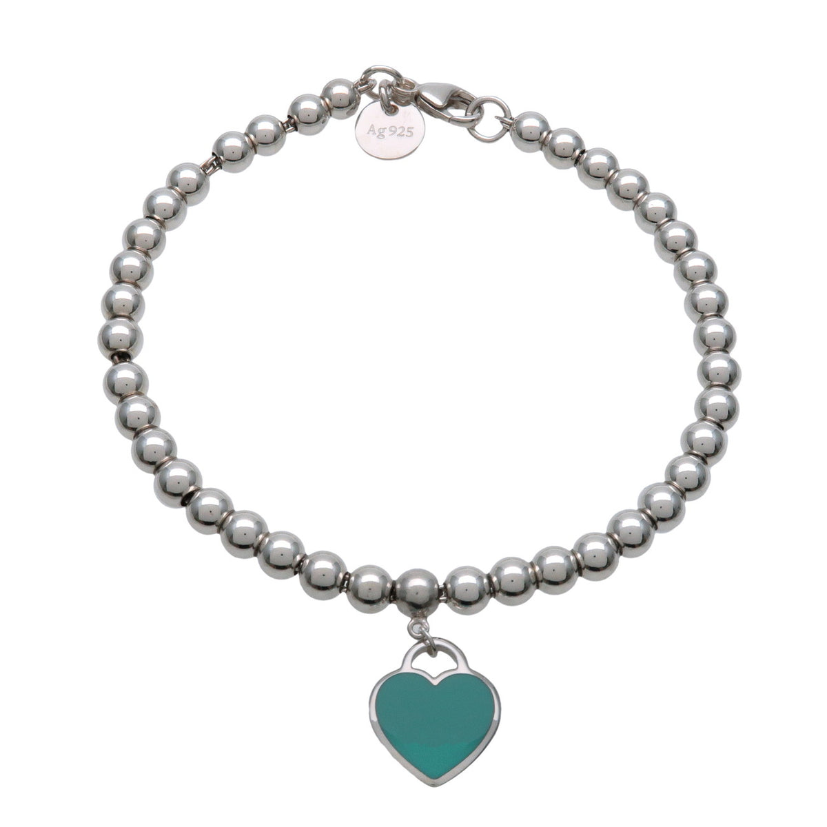 Tiffany & Co Return to Tiffany Mini Heart Tag Beads Bracelet SV925