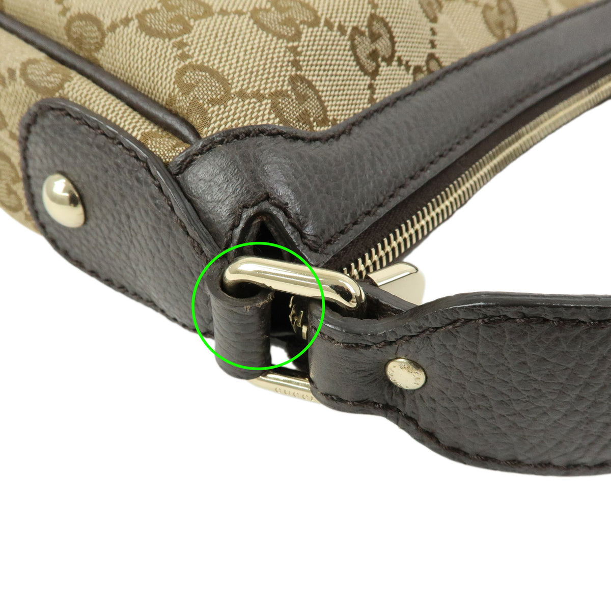 GUCCI Sukey GG Canvas Leather Shoulder Bag Hand Bag Beige Brown 364843