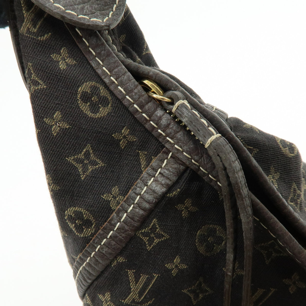 Louis Vuitton Monogram Mini Lin Manon MM Shoulder Bag Ebene M95619