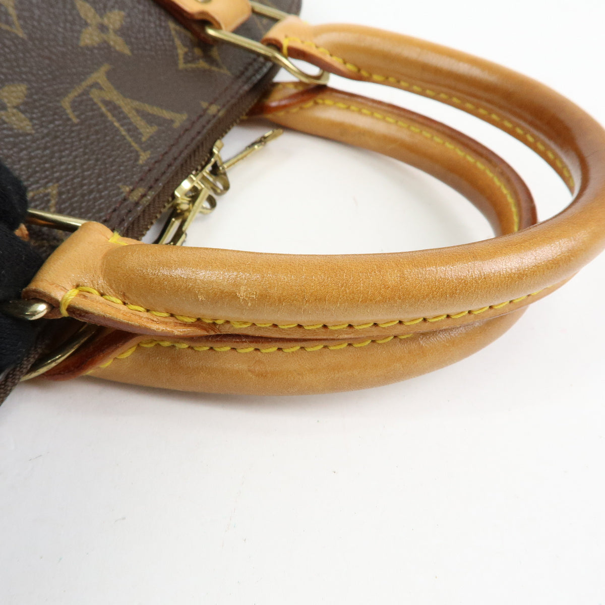 Louis Vuitton Monogram Alma PM Canvas Leather Hand Bag Brown M51130