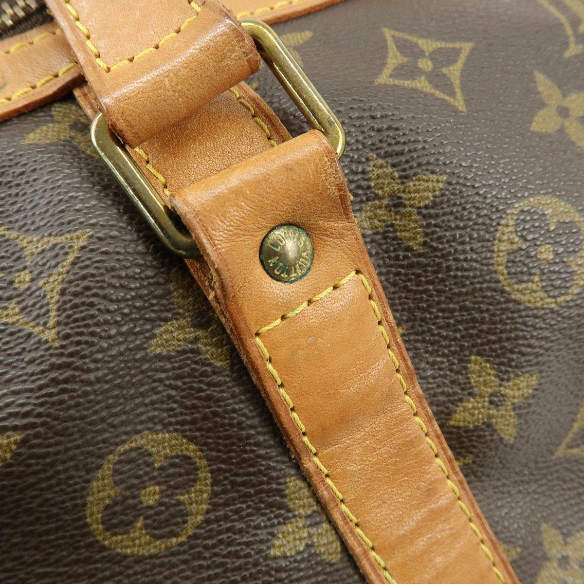 Louis Vuitton Monogram Sac Souple 55 Boston Bag Brown M41622