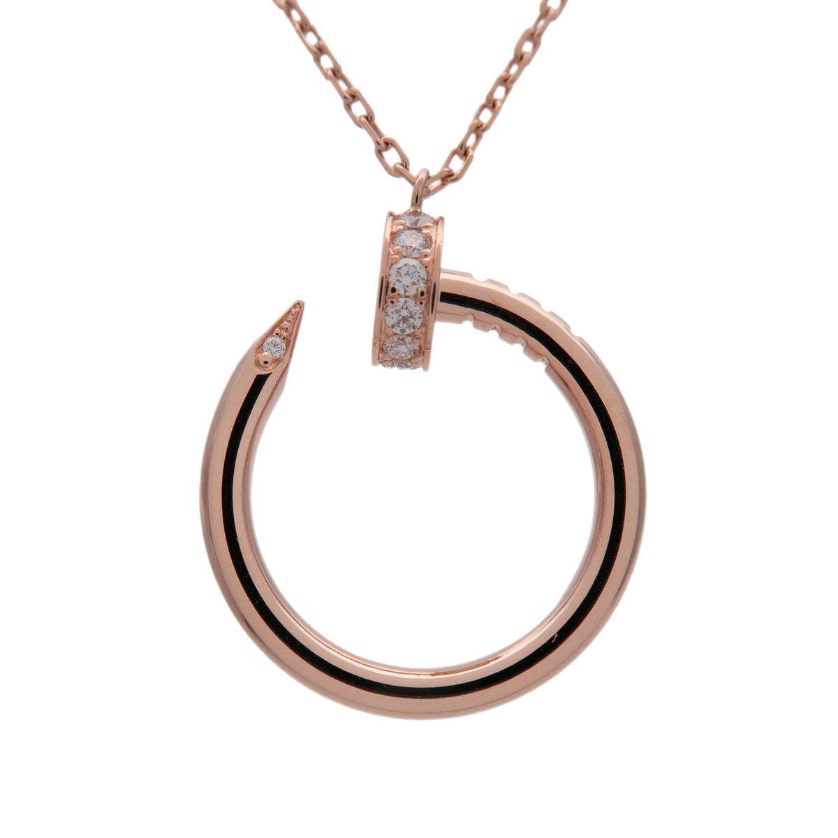 Cartier Juste un Clou 14P Diamond Necklace K18 750PG Rose Gold