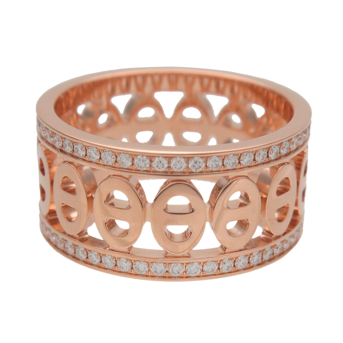 HERMES Chaine d'Ancre Divine PM Diamond Ring K18 750PG #52 US6